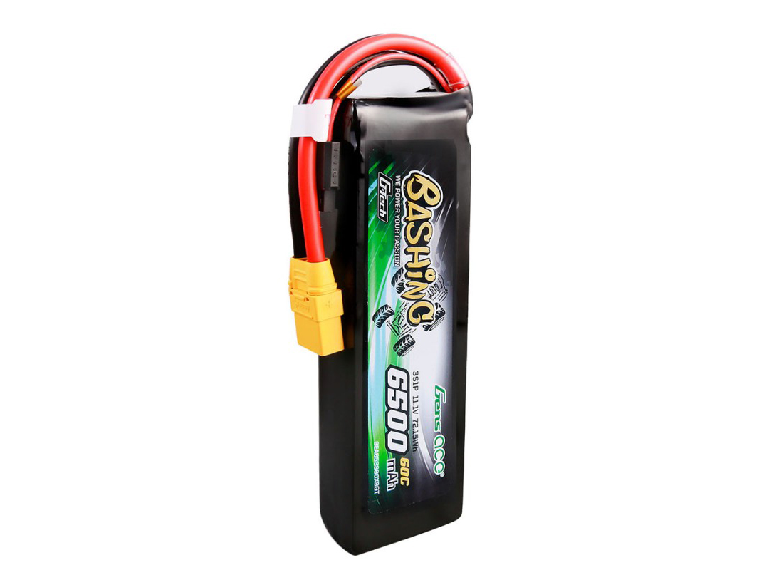 Gens ace Li-Po Car G-Tech 3S 11.1V 6500mAh 60C Bashing with XT90 (O-GTC3S6500-60X9)