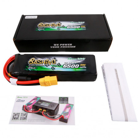 Gens ace Li-Po Car G-Tech 3S 11.1V 6500mAh 60C Bashing with XT90 (O-GTC3S6500-60X9)