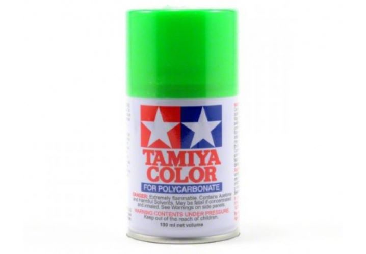 Tamiya PS Polycarbonate Clear Bodyshell Paint - Full Range - PS-28 Fluorescent Green
