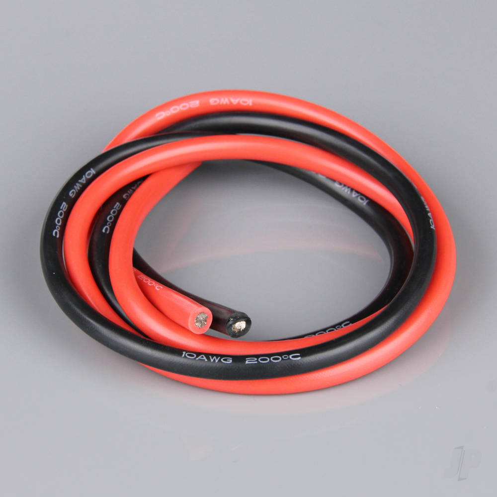 Radient Silicone Wire, 10AWG 2ft / 0.6m Red-Black (RDNAC010143)