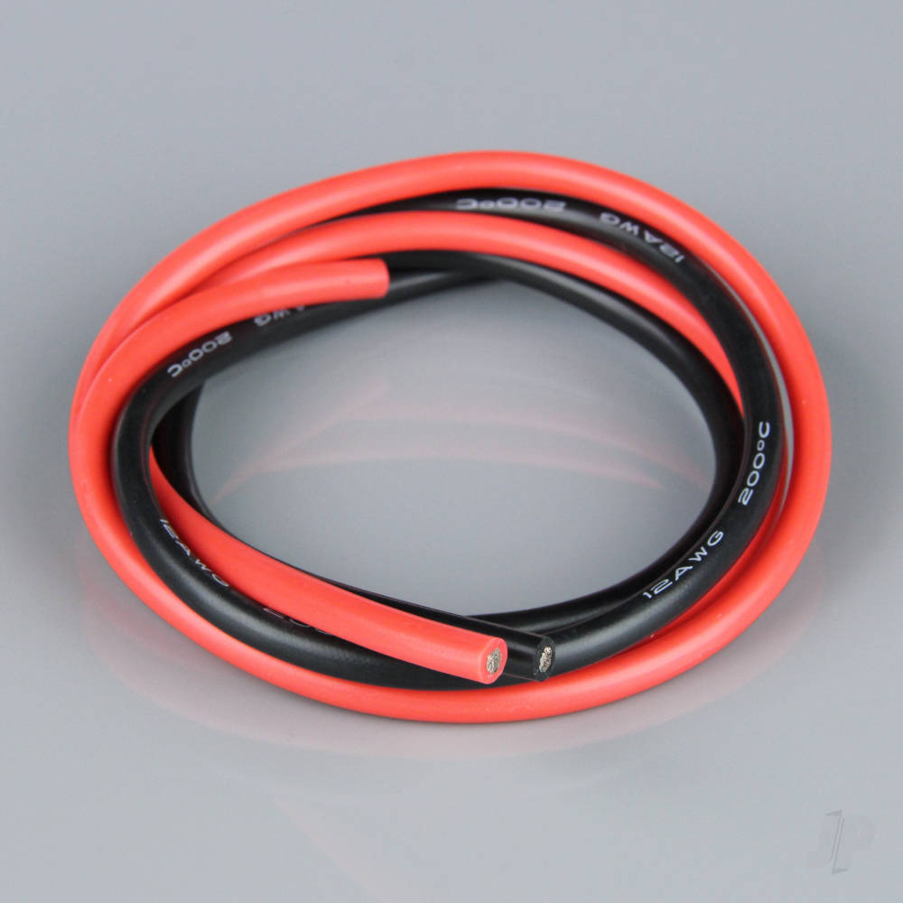 Radient Silicone Wire, 12AWG, 680 Strand, 2ft / 0.6m Red-Black (RDNAC010144)