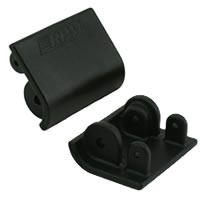 RPM Baja 5B Replacement Shock Skid Plates (2) - Black (RPM82162)