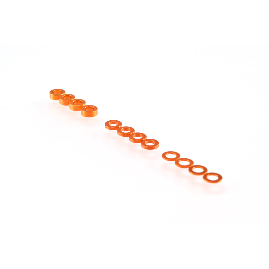 RUDDOG 3mm Washer Set Orange (0.5mm/1.0mm/2.0mm) (RP-0110-ORA)