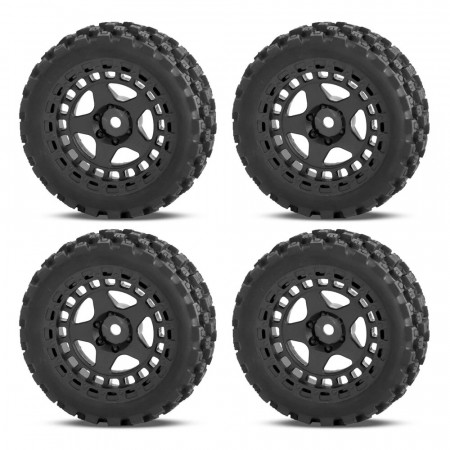 SC Models Arrma Typhon Grom Off Road Wheel &amp; Set (4) - Black (SCDTAR11826)