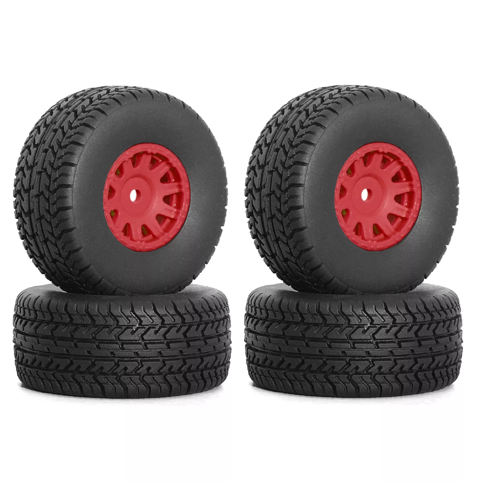 SC Models Arrma Mojave Grom On Road Wheel &amp; Set (4) - Red (SCDTAR11840A)