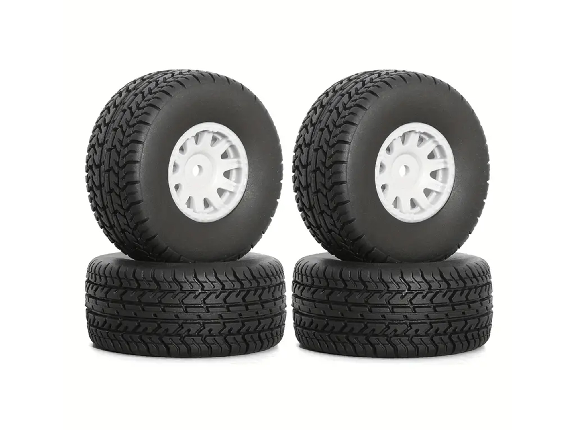 SC Models Arrma Mojave Grom On Road Wheel &amp; Set (4) - White (SCDTAR11840B)