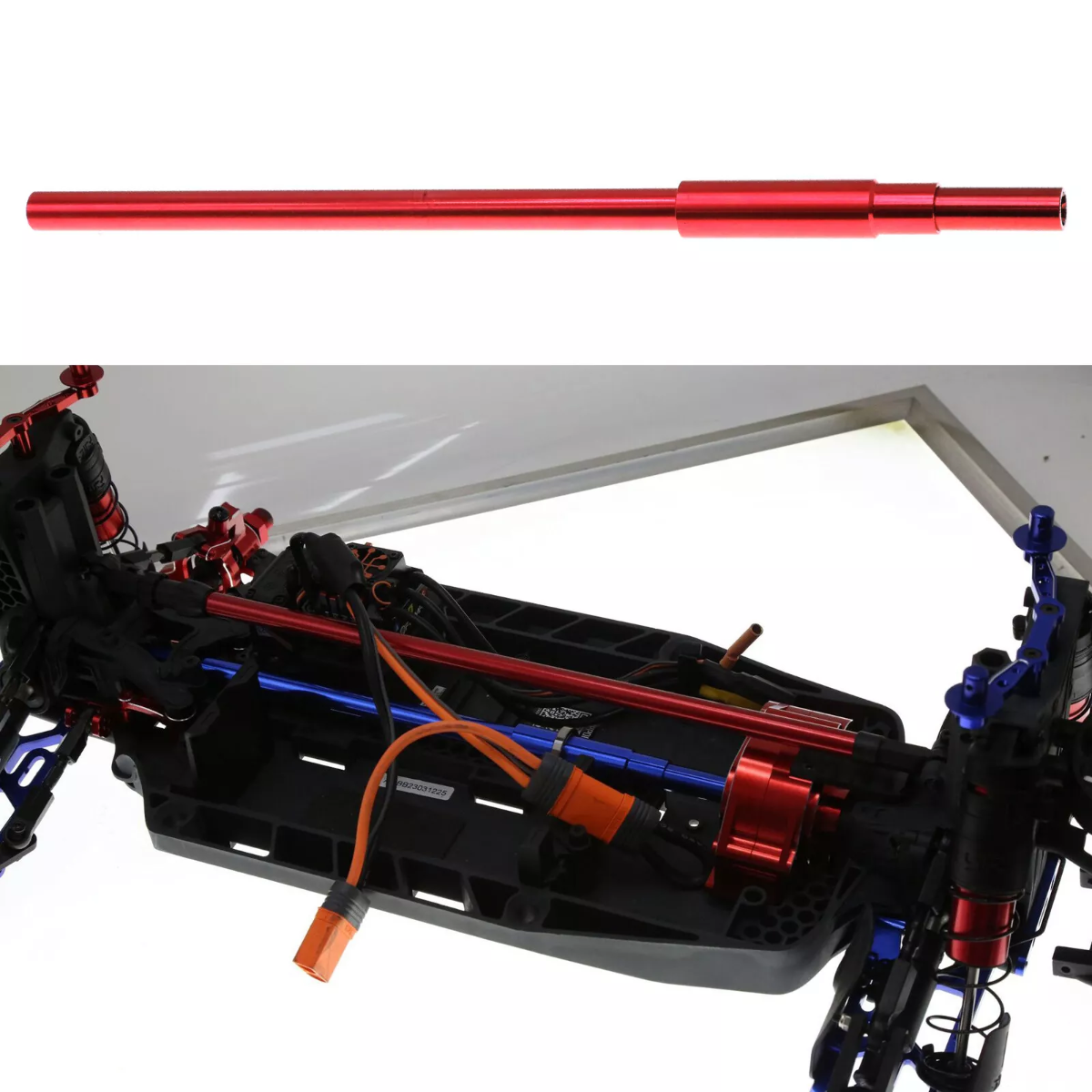 SC Models Arrma 4S Mojave Aluminium Centre Drive Shaft - Red (SCDTAR18028R)