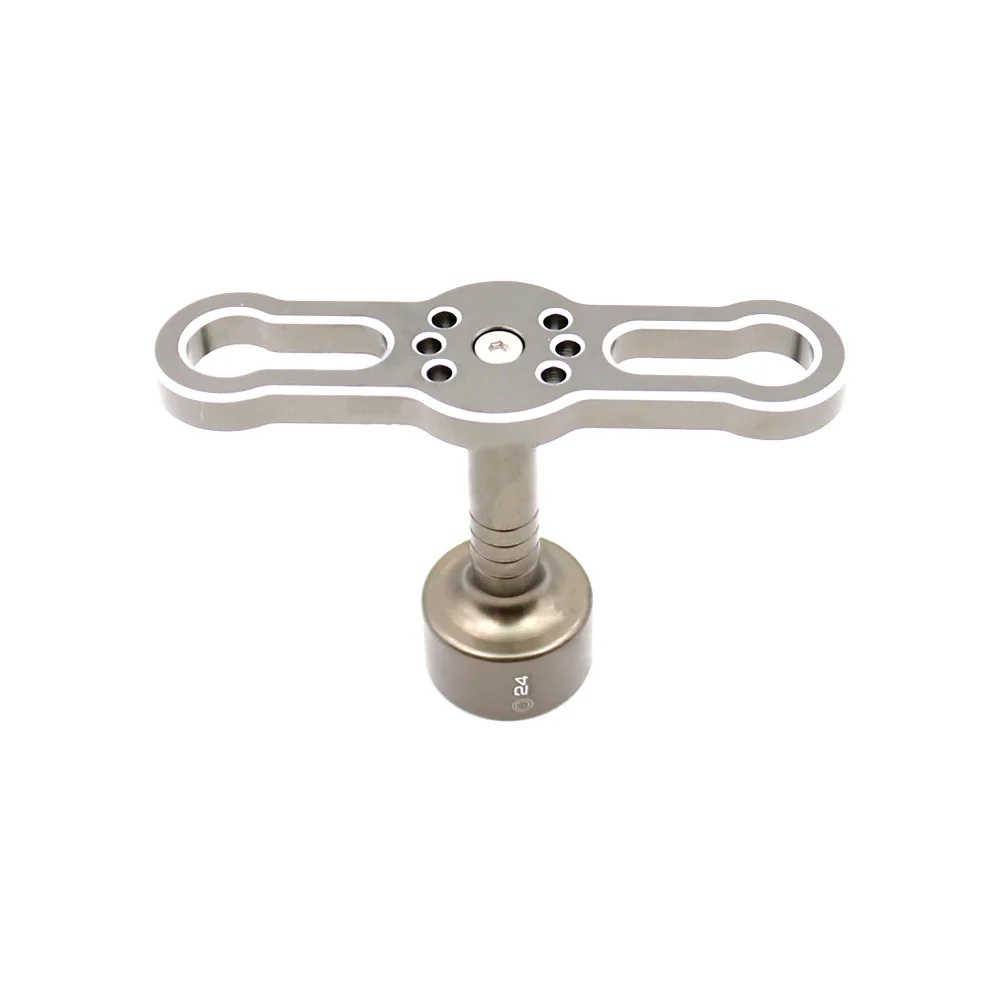 SC Models Aluminum Hex Socket Wheel Wrench (24mm / Silver) (SCDTT66802A)