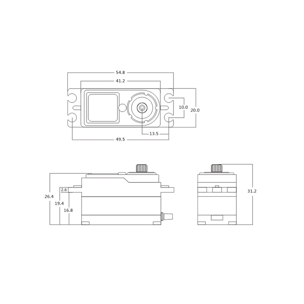 SRT CH6012 HV CL Servo 9.0KG - 0.07 Sec @6V Semi Metal Case (SRTCH6012)