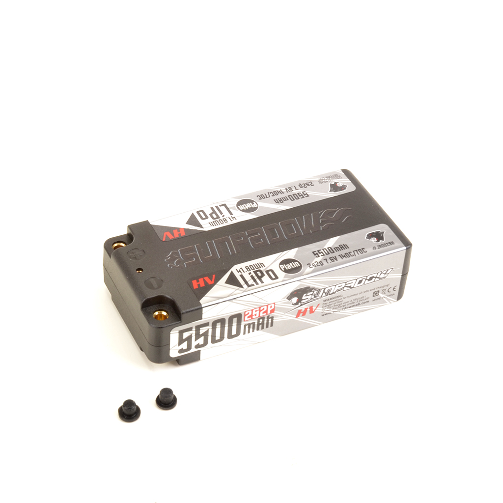 Sunpadow LiPo 5500-7.6V-2S2P-140C Shorty Platin (SUJA0028H)