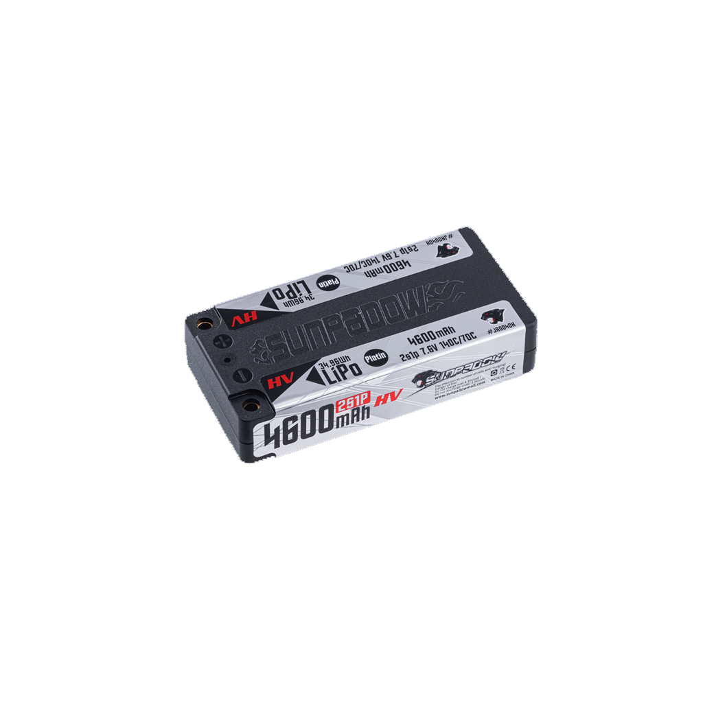 Sunpadow Lipo 4600 2S1P 7.6V 140C LP Shorty Platin (SUJA0040H)