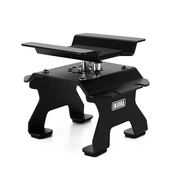 INJORA Aluminum RC Car Stand with Shock Holder for 1/24 1/18 RC Crawler (Tool-63)