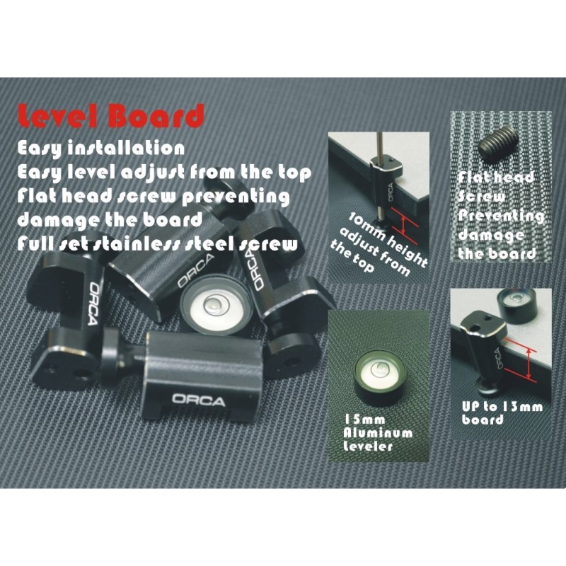 ORCA Level Board – levelling feet for set up boards (TOOLS20LEVB)