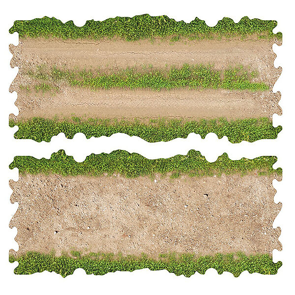 Crawler Park 2 X Dirt And Grass Straights For 1/24 Rc Crawler Park (TWDTRK004)