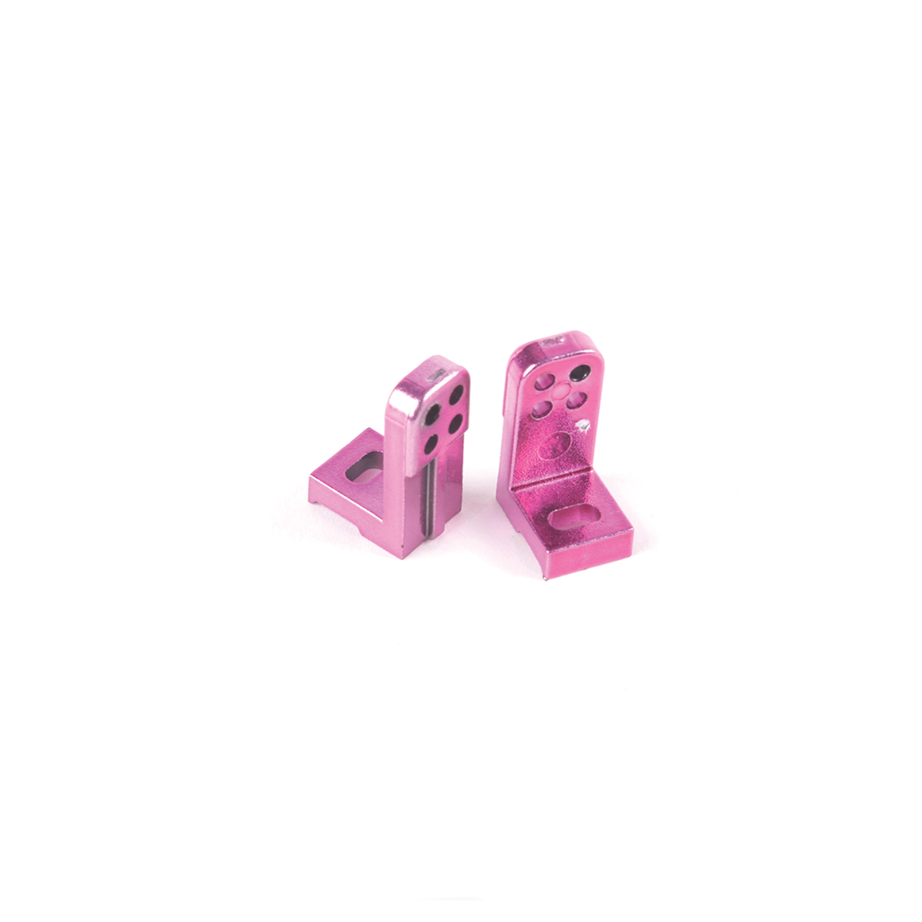 Schumacher Servo Mounts; Lay Down-Purple Chrome (U2095)