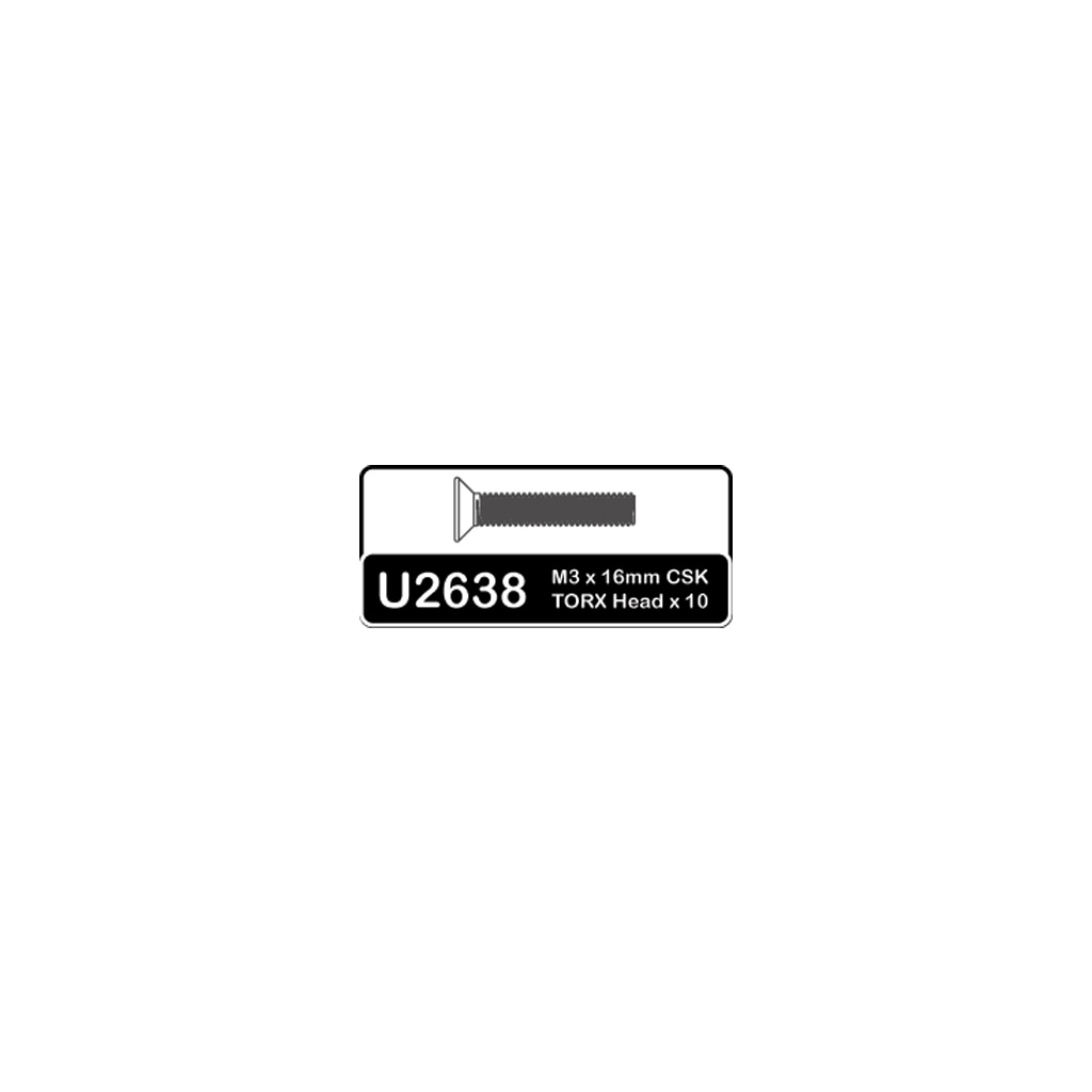 Schumacher SPEED PACK - Torx M3x16mm Csk Hd (U2638)