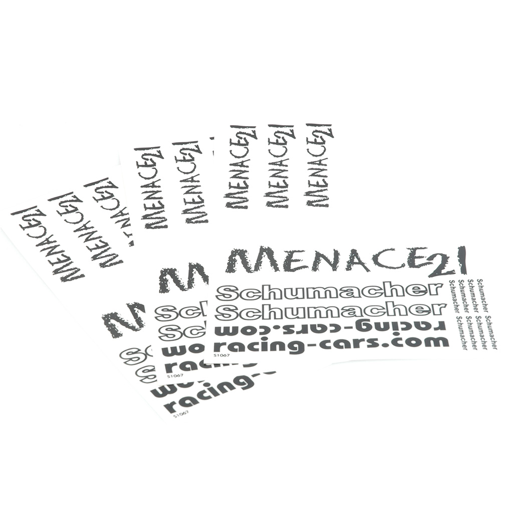 Schumacher Decal sheet - Menace                 pk 3 (U2670)