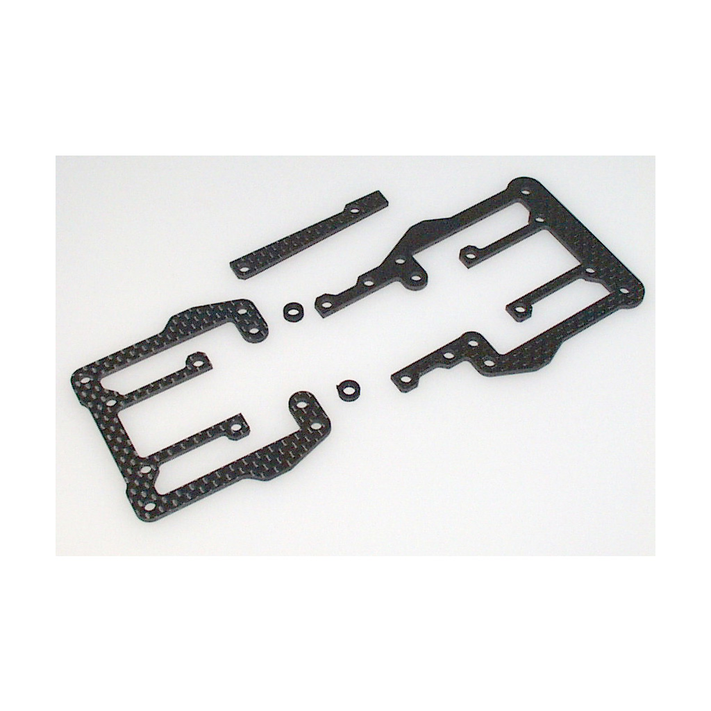 Schumacher C/F Teemu Riser Plates ; 2.0mm - Mi2/EC (U2786)