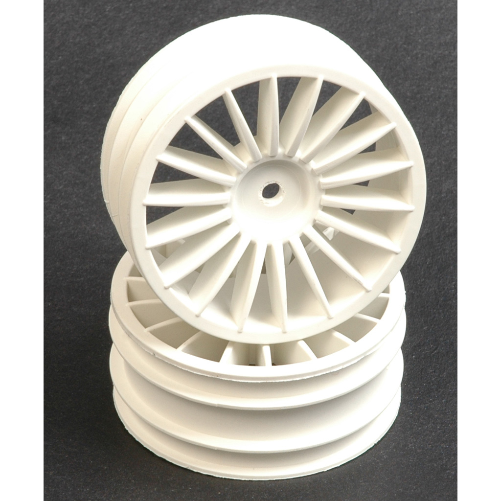 Schumacher Wheel; Front -  White 18 Spoke - GTR  (pr) (U3043)