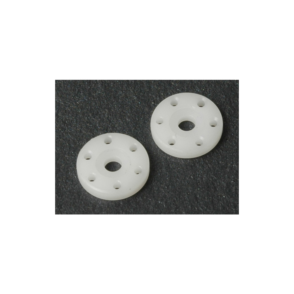 Schumacher Big Bore Piston; 6 Hole White 1.5  (pr) (U3672)