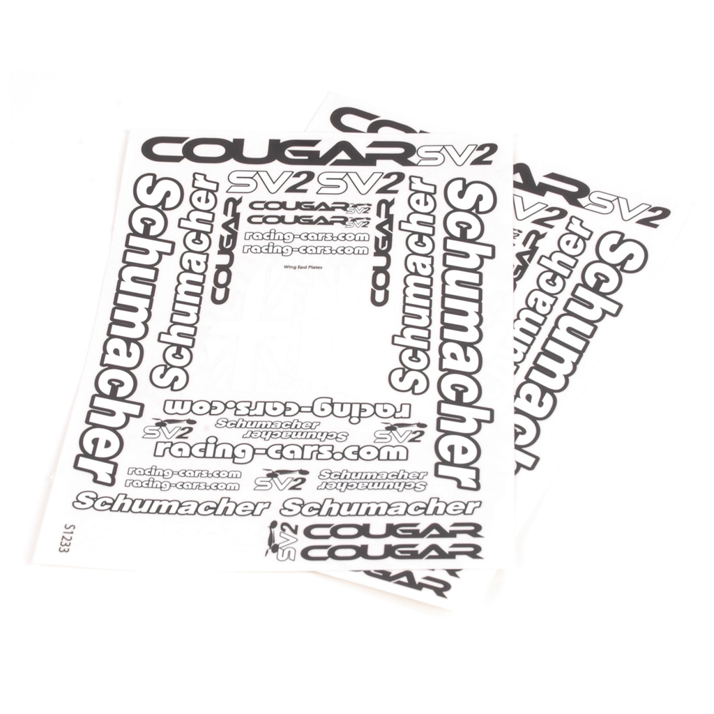 Schumacher Decal sheet - Cougar SV2  pk2 (U4003)