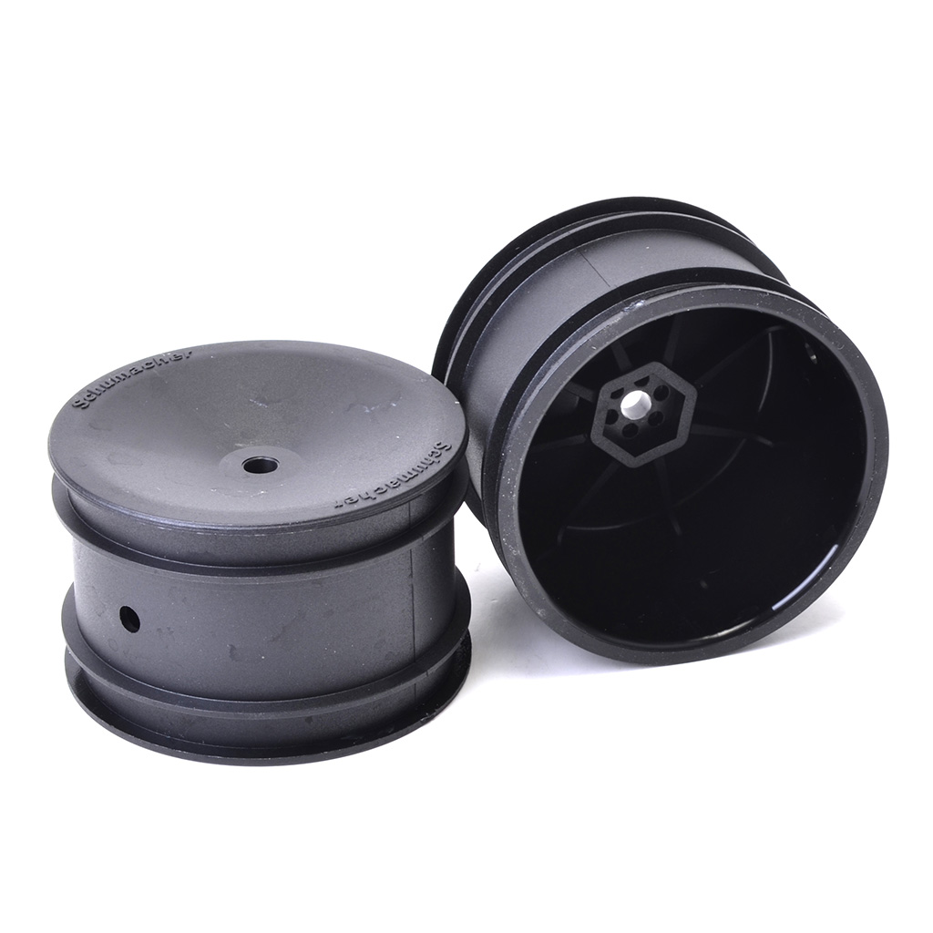 Schumacher Wheel; Hex Rear - Black - Off Road - pr (U4365)
