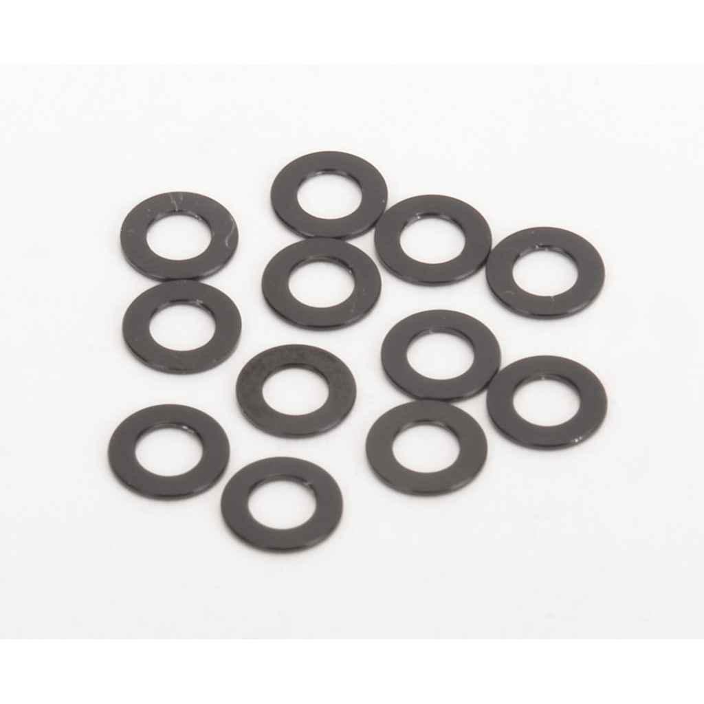 Schumacher M3 Black Alloy Washers 0.5mm (pk12) (U4862)