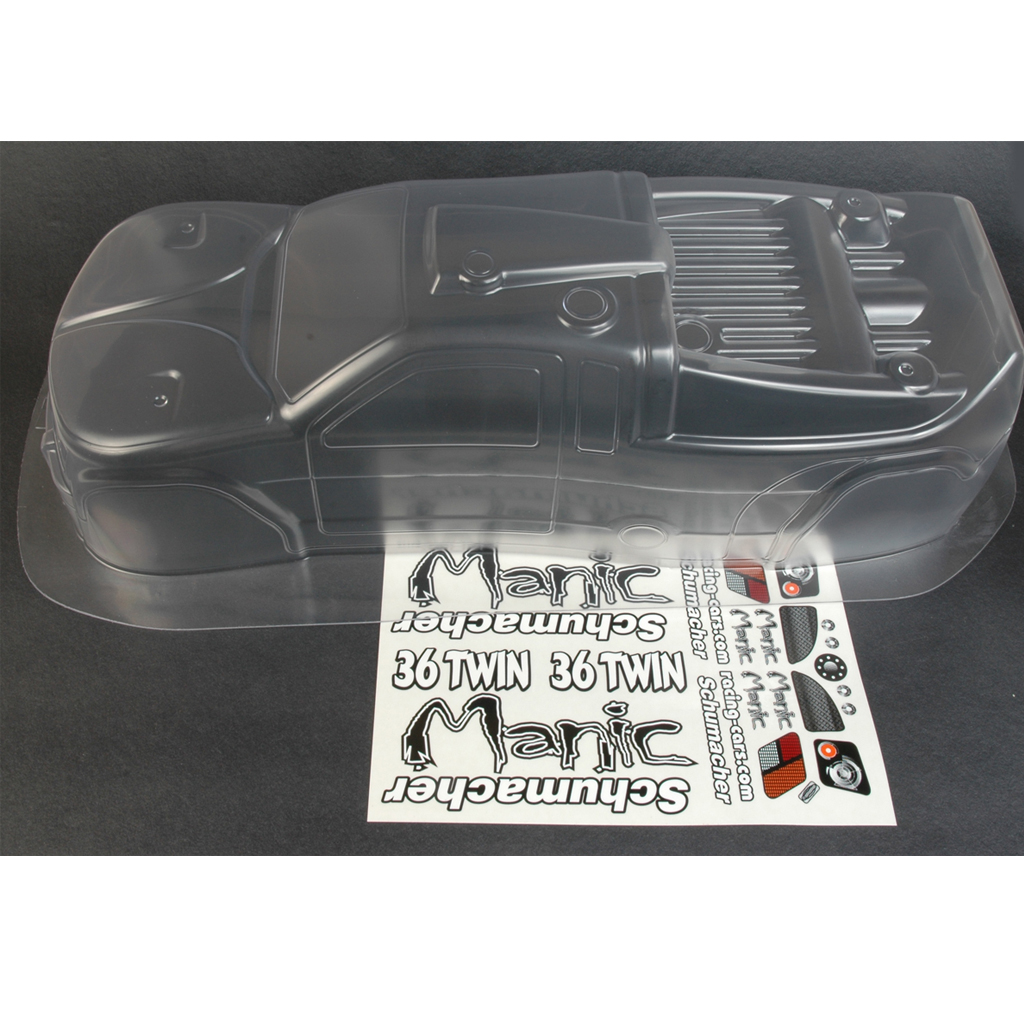 Schumacher Body and Decal; Clear - Manic (U5101)