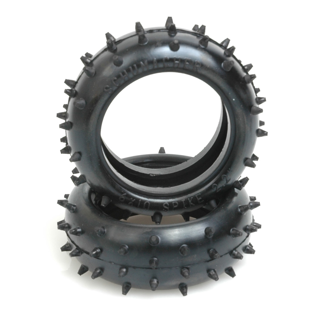 Schumacher Full Spike - Front Tyres- Yellow - 2.2 (pr) (U6595)
