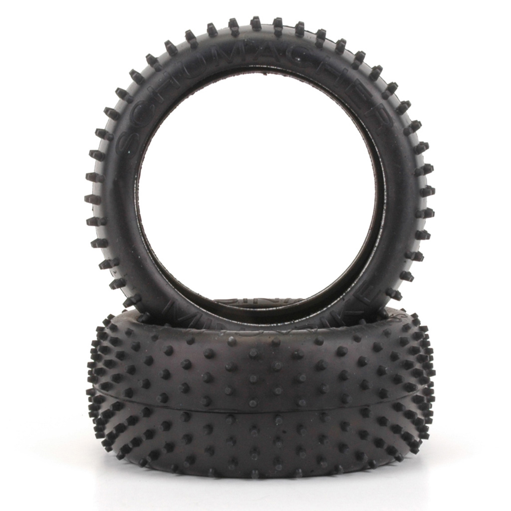 Schumacher Mini Spike 1/8th Tyre - Yellow  (pr) (U6748)