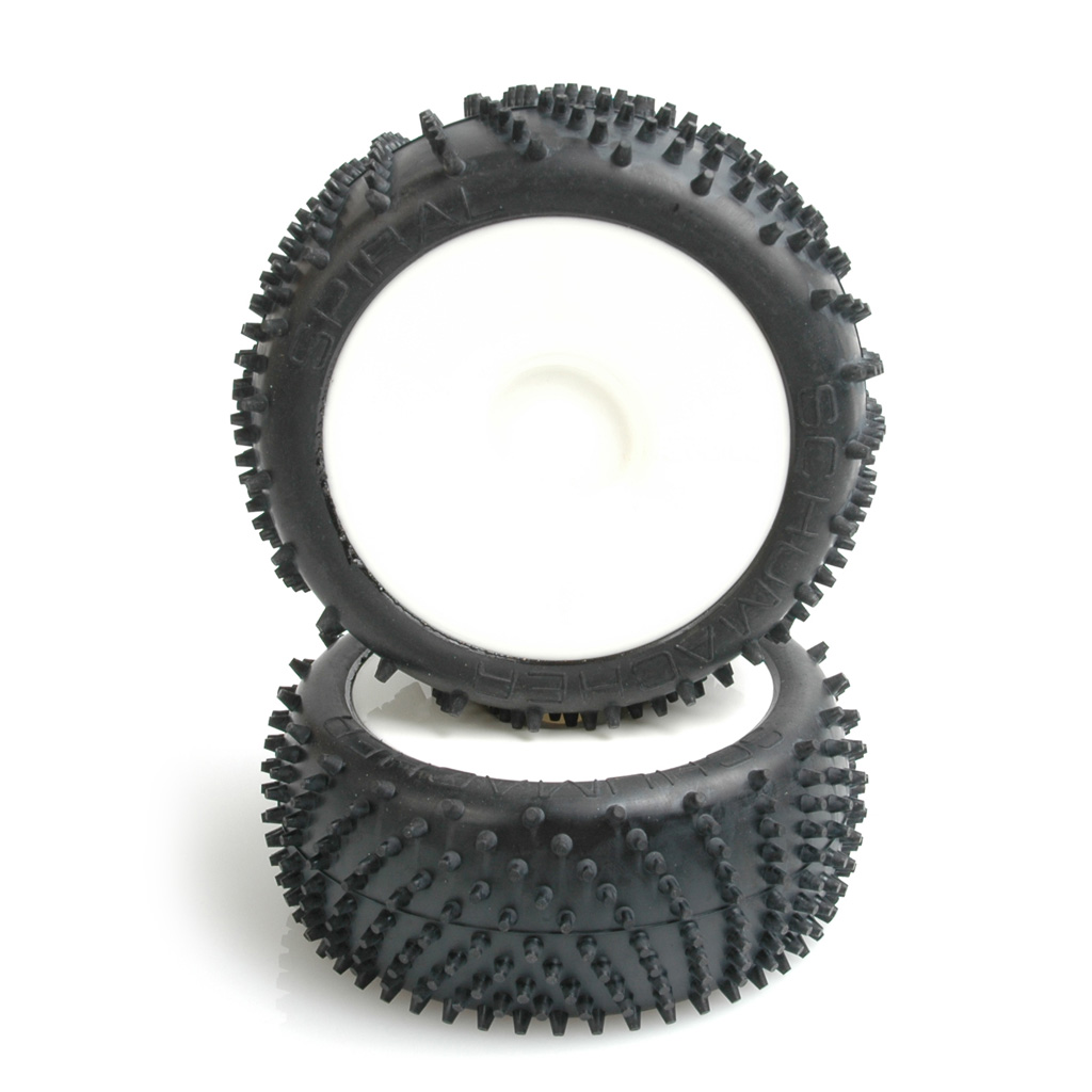 Schumacher SPIRAL 1/8th Pre-Glued - Silver  (pr) (U6757)