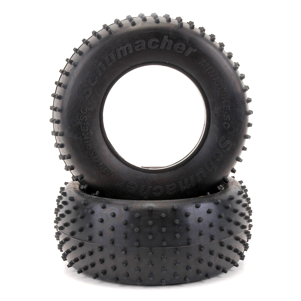 Schumacher Short Course Tyre - Mini Spike - Yellow (pr) (U6766)