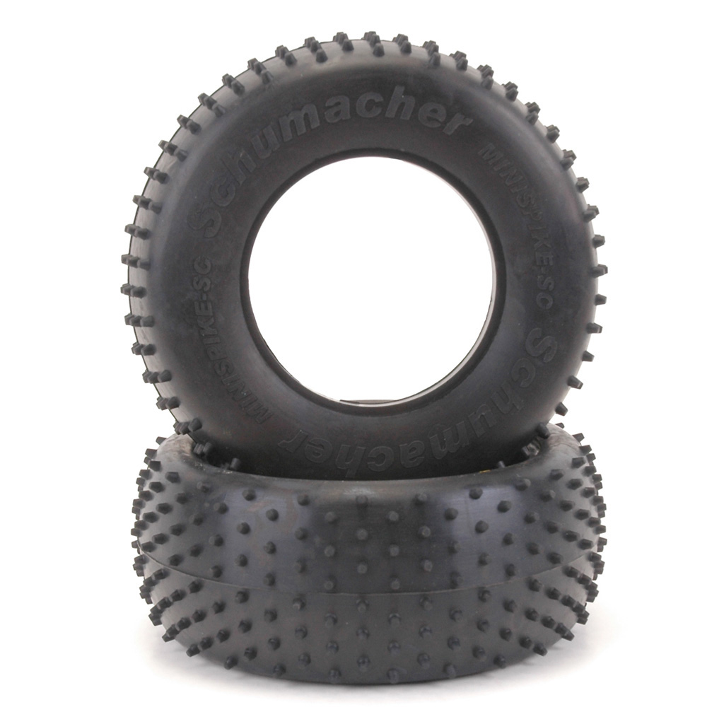 Schumacher Short Course Tyre - Mini Spike - Silver (pr) (U6773)