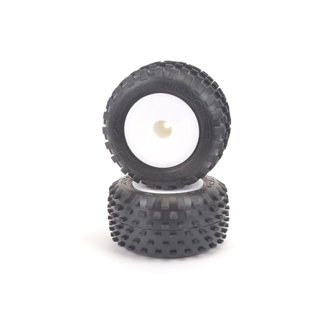 Schumacher Stagger Rib - Blue - Truck Tyre - Pre-Glued  pr (U6882)