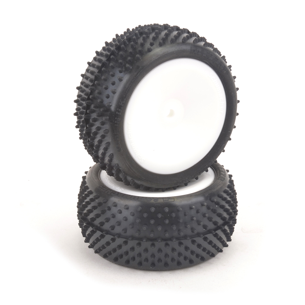 Schumacher Mezzo Tyre Rear - Silver - Pre-Glued - pr (U6892)