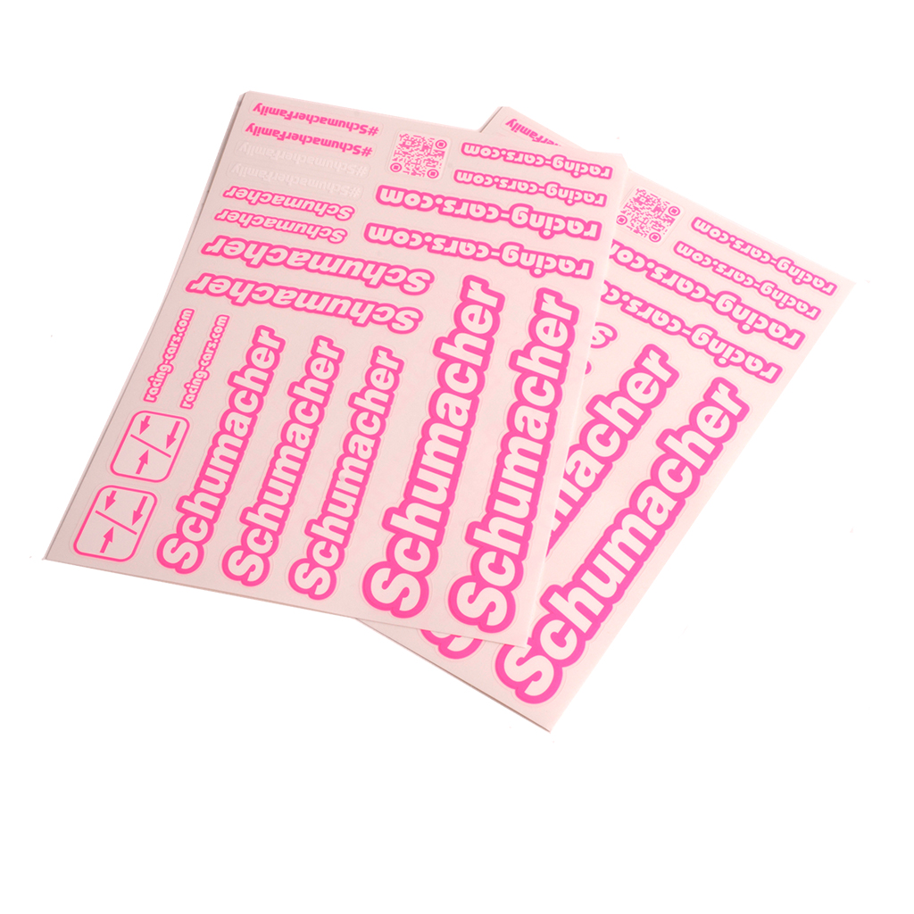 Schumacher Decal Sheet - Neon Pink - pk2 (U8590)