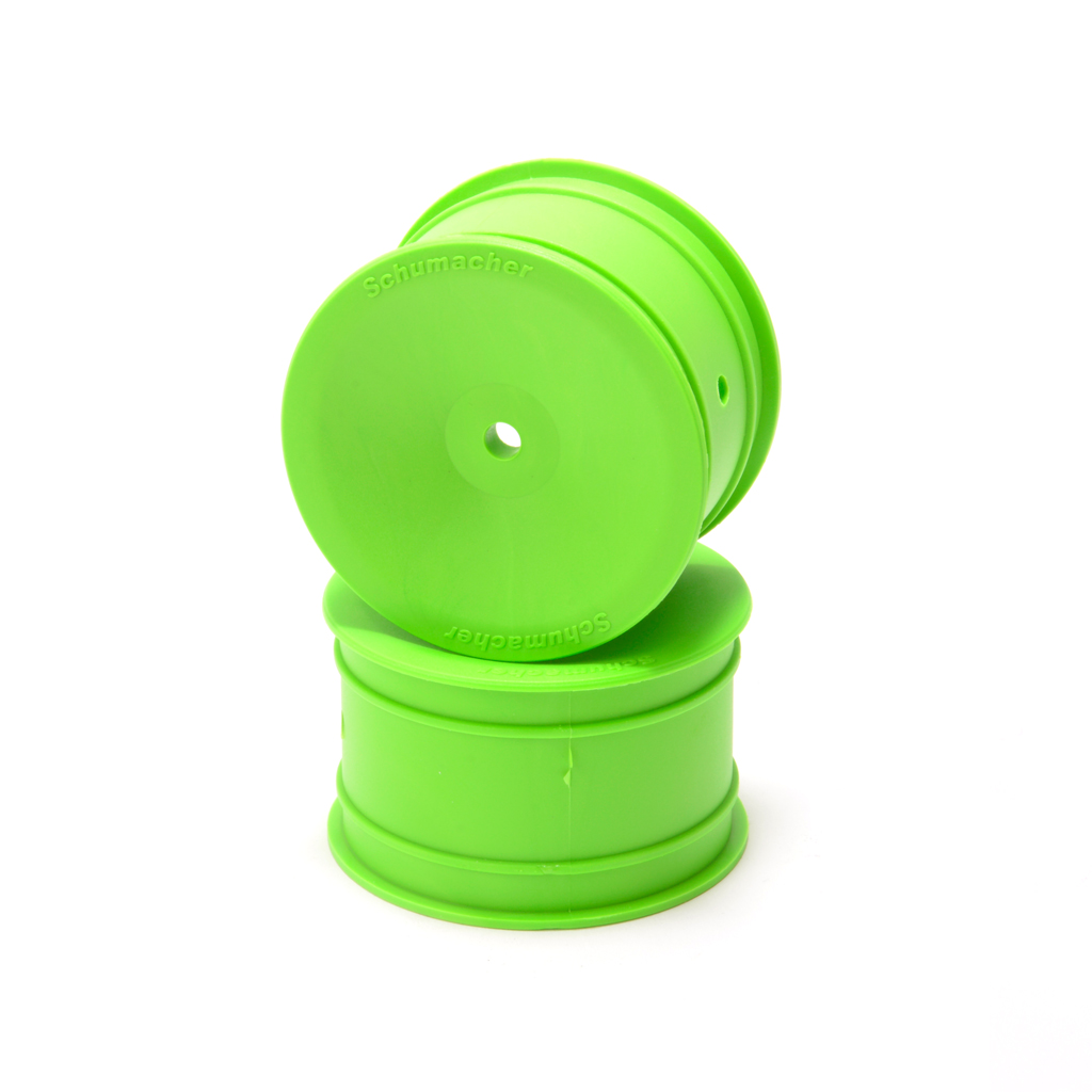 Schumacher Wheel; Hex Rear - Green - Off Road - pr (U8677)