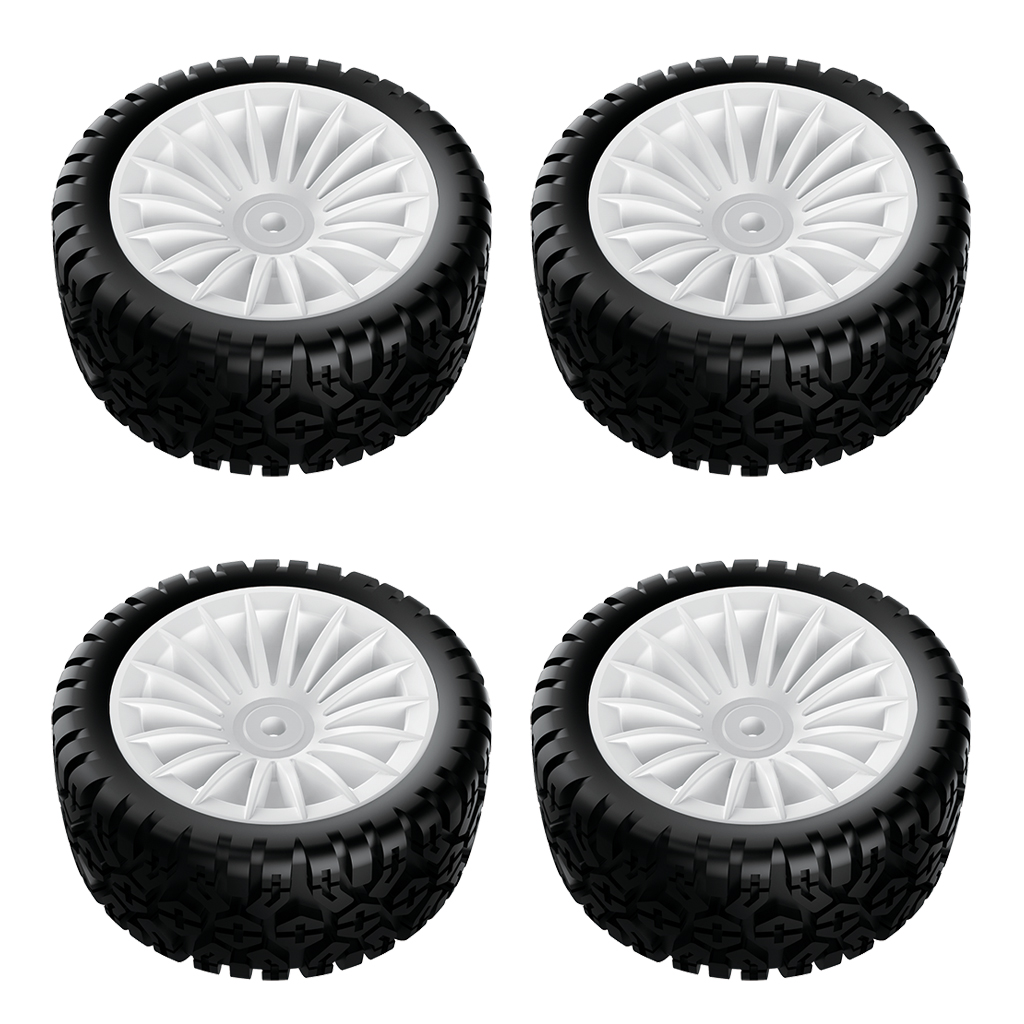 UDIRC Rally L Tyres White Wheels 4pcs (UD1603-005A)