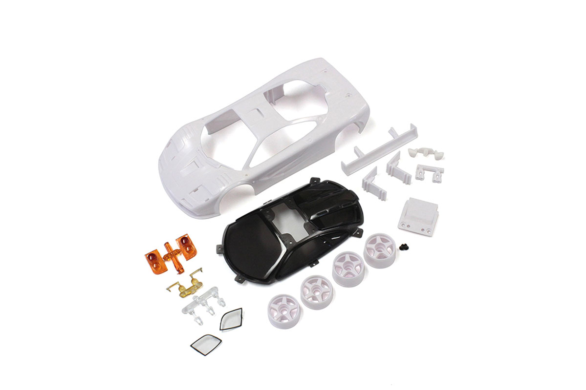 Kyosho Bodyshell McLaren F1 LM Mini-Z + 2WD Rims (White Body) (K.MZN181)