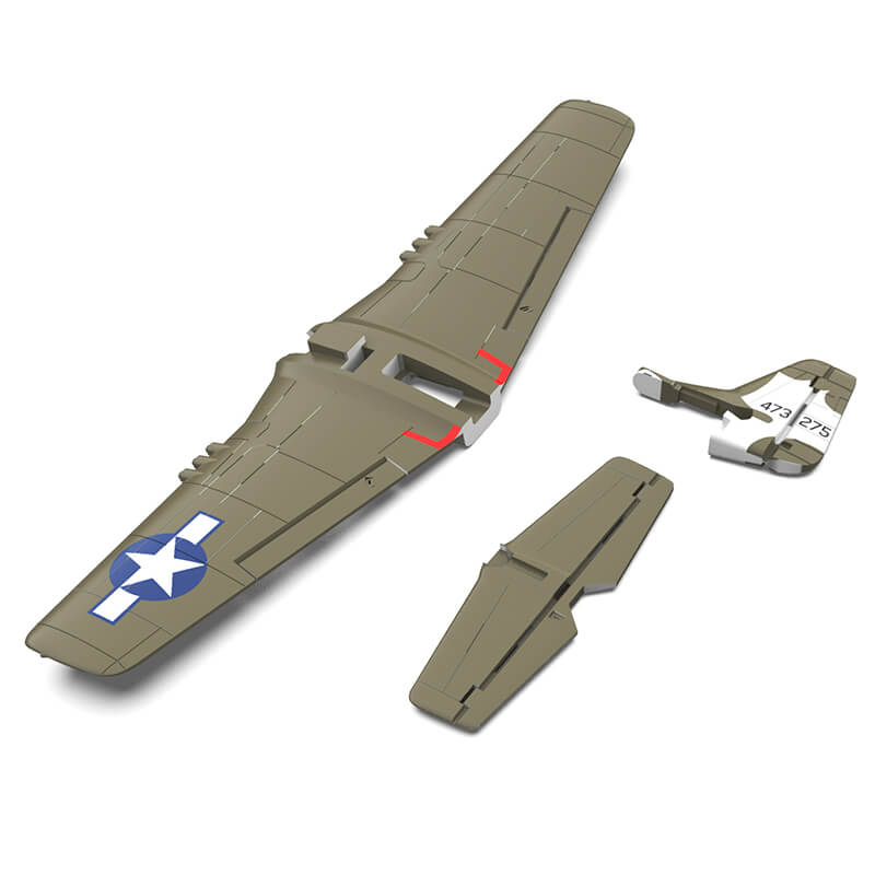 Volantex Main Wing &amp; Tail W/O Decals 768-2 (V-P7680202G)