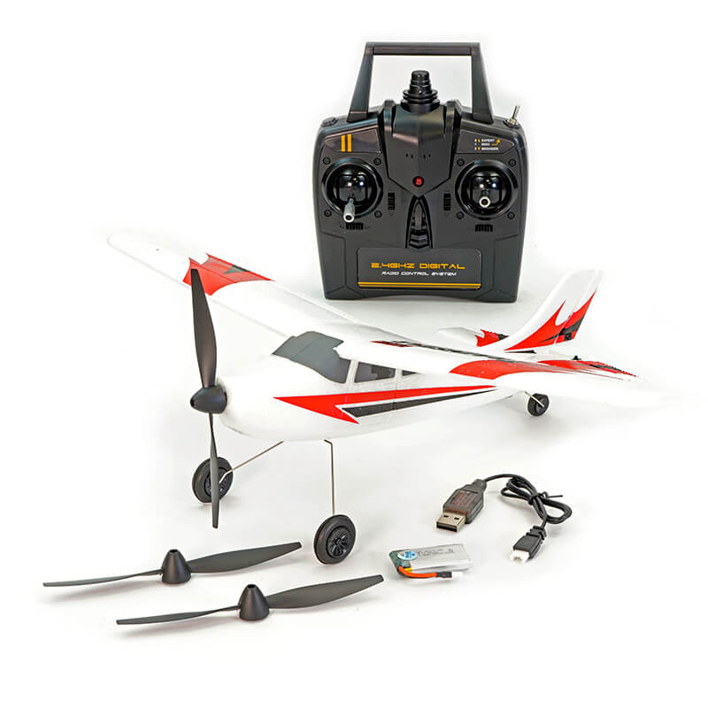 Volantex Trainstar Mini V2 3Ch 400mm Brushed W/Gyro RTF - Red (V761-1V2R)