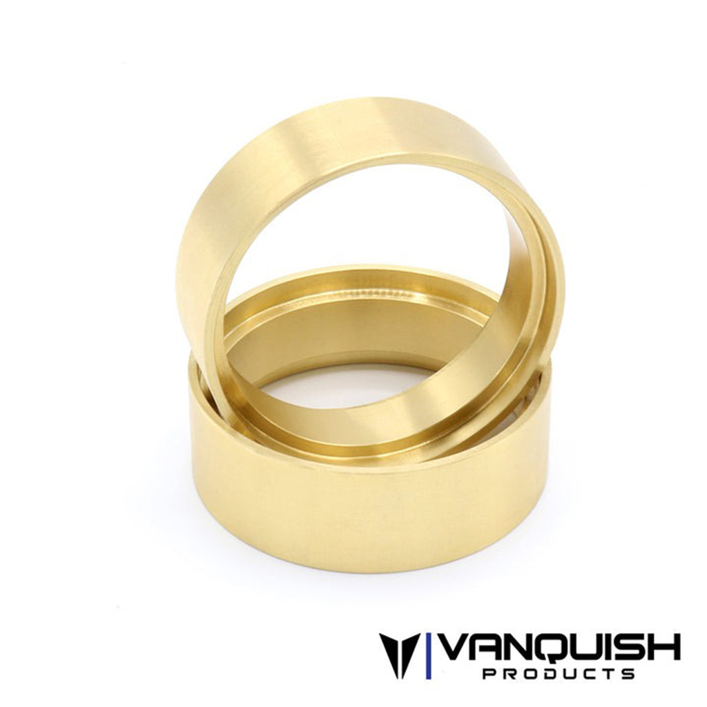 Vanquish 1.9 Brass 1.0&quot; Wheel Clamp Rings (Pair) (VPS05254)