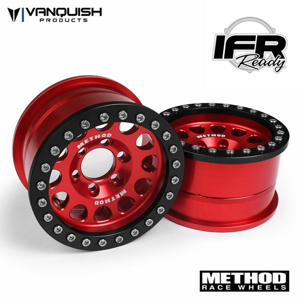 Vanquish Method 1.9 Race Wheel 105 Red/Black (VPS07918)