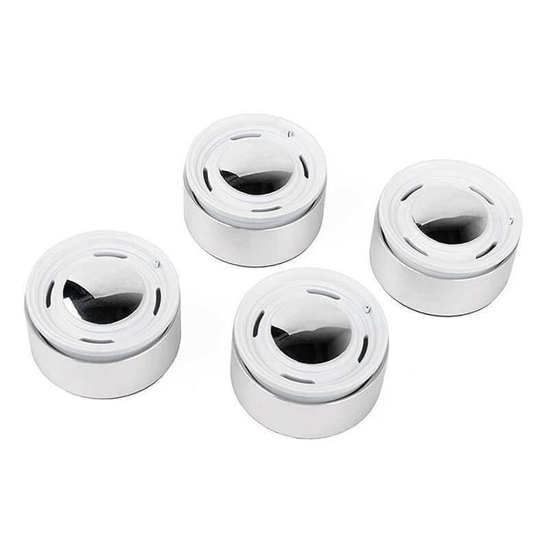 RC4WD Analog 1.9&#039;&#039; Aluminum Cap Wheels (White) (VVV-C1306)