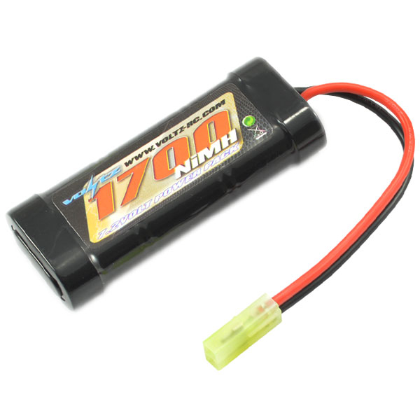 Voltz 6 Cell 1700mAh 7.2V NiMH Stick Battery W/ Mini Tamiya Plug (VZ0054)