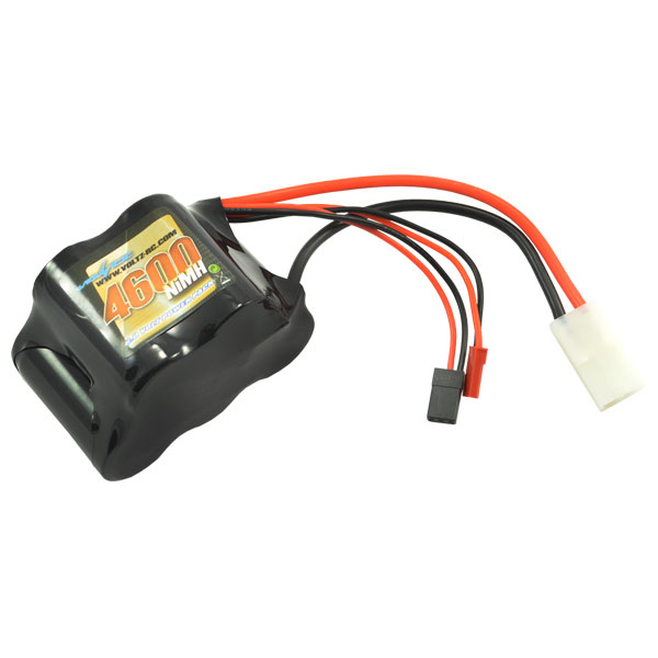 Voltz 4600mAh 6.0V NiMH RX Sub-C 1/5Th Hump Battery Pack W/BEC/JR Plug (VZ0131)