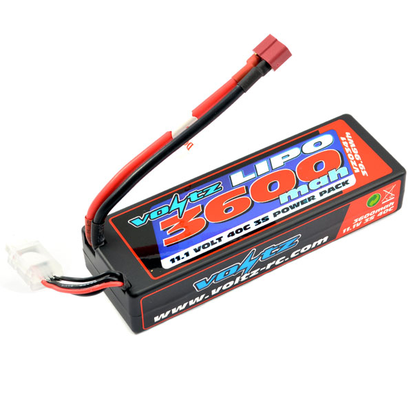 Voltz 3600mAh Hardcase 3S 11.1V 40C LiPO Stick Low Pro (2S Size) (VZ0341)