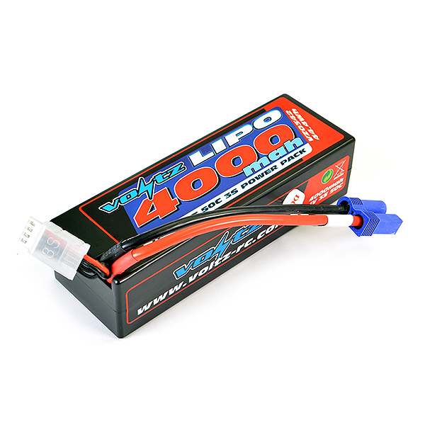 Voltz 4000mAh Hard Case 11.1V 50C LiPO Stick Pack W/EC5 (VZ0342EC5)