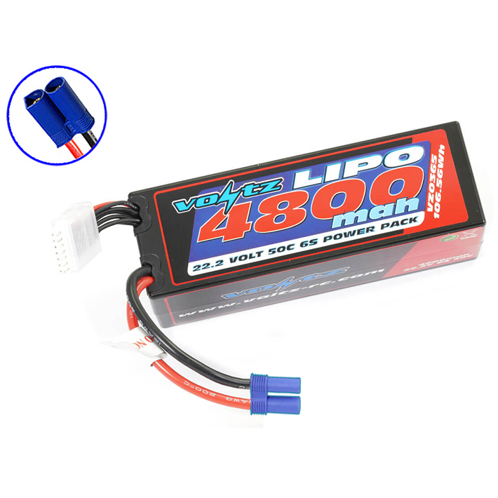 Voltz 4800mAh Hard Case 22.2V 50C LiPO Stick Pack EC5 (VZ0365EC5)