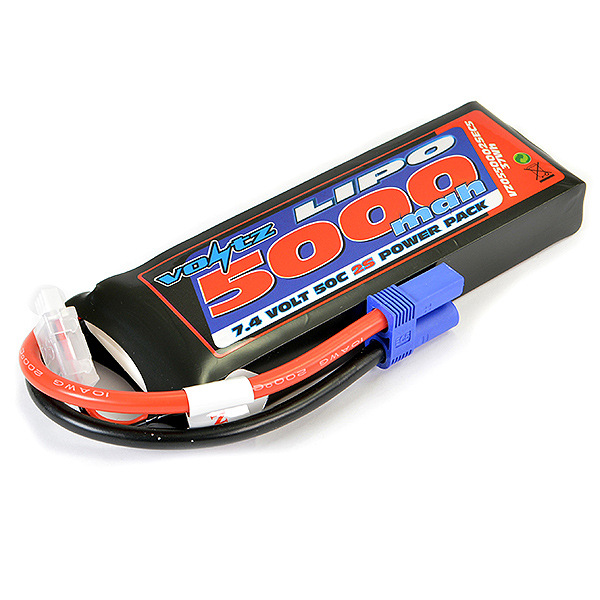 Voltz 5000mAh 7.4V 50C LiPO Battery EC5 (VZ0550002SEC5)